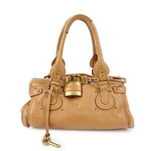 Chloe Paddington Medium Leather Shoulder Bag Tan